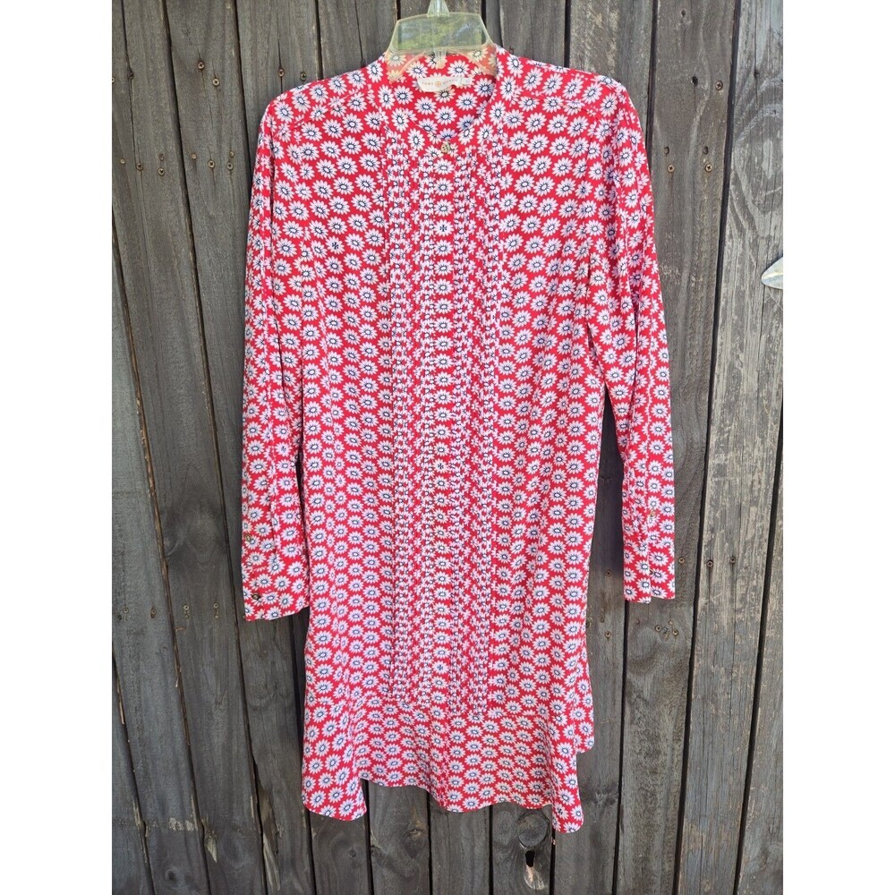 Tory Burch Longsleeve Red Floral dress - size 8